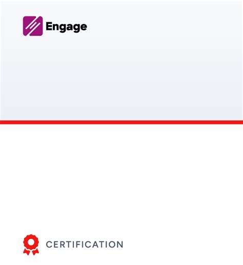 Engage Certification .